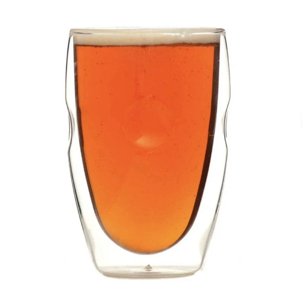 Moderna Artisan Series Double Wall 8 oz Beverage Glasses Set of 8 Drinking